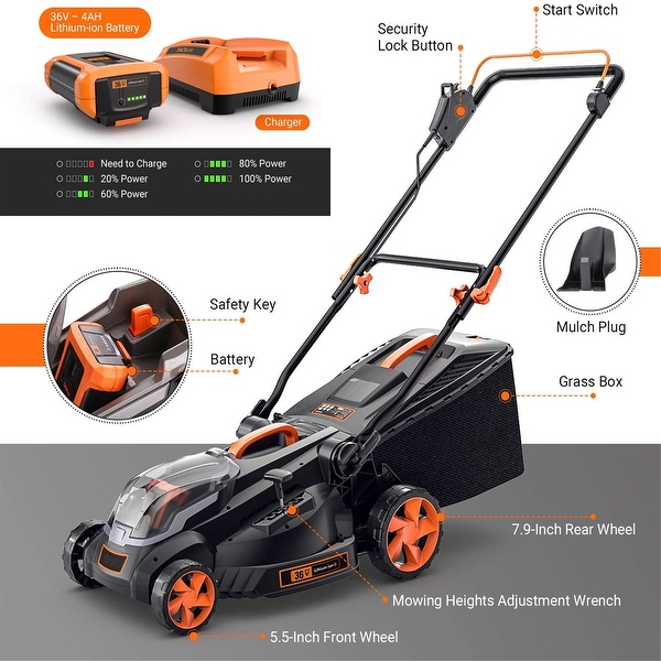 Rechargeable lawn hotsell mower